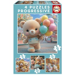 EDUCA : 4 puzzles progresivos 12+16+20+25 pzs.