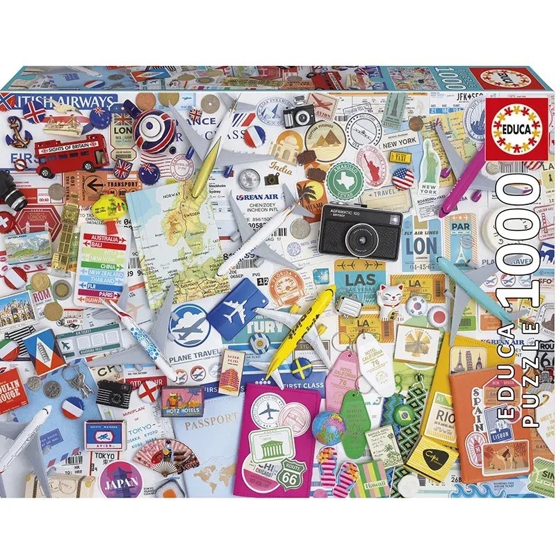 EDUCA : Pz.1000 pzs. COLLAGE DE VIAJES