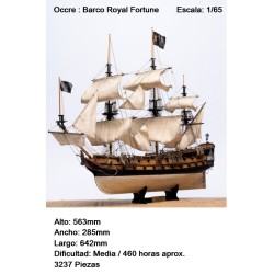 OCCRE : Kit Barco ROYAL FORTUNE  Escala 1:65