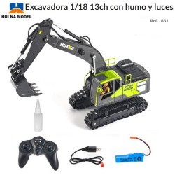 HUINA : EXCAVADORA R.C. 13 canales Escala 1:18