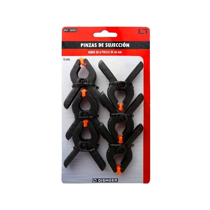 DISMOER : PINZAS DE SUJECCION 60 mm 6 unidades