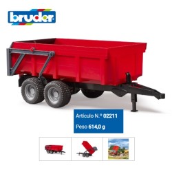 BRUDER : REMOLQUE ROJO  1:16
