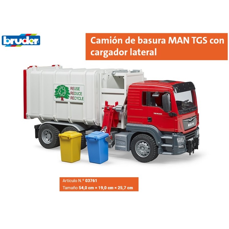 BRUDER : CAMION  MAN Reciclaje basura   escala 1:16