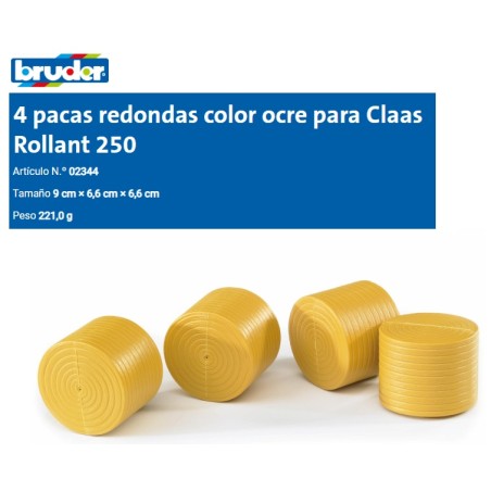 BRUDER : Set 4 Fardos de Heno redondos