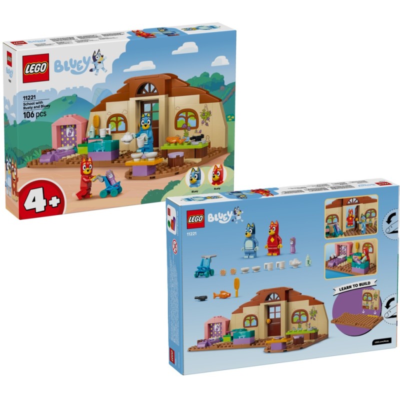 LEGO BLUEY : Escuela con Rusty y Bluey