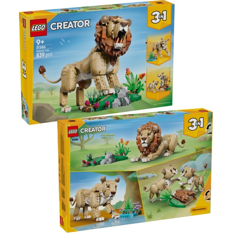 LEGO Creator 3en1 : Fauna Salvaje: León Majestuoso
