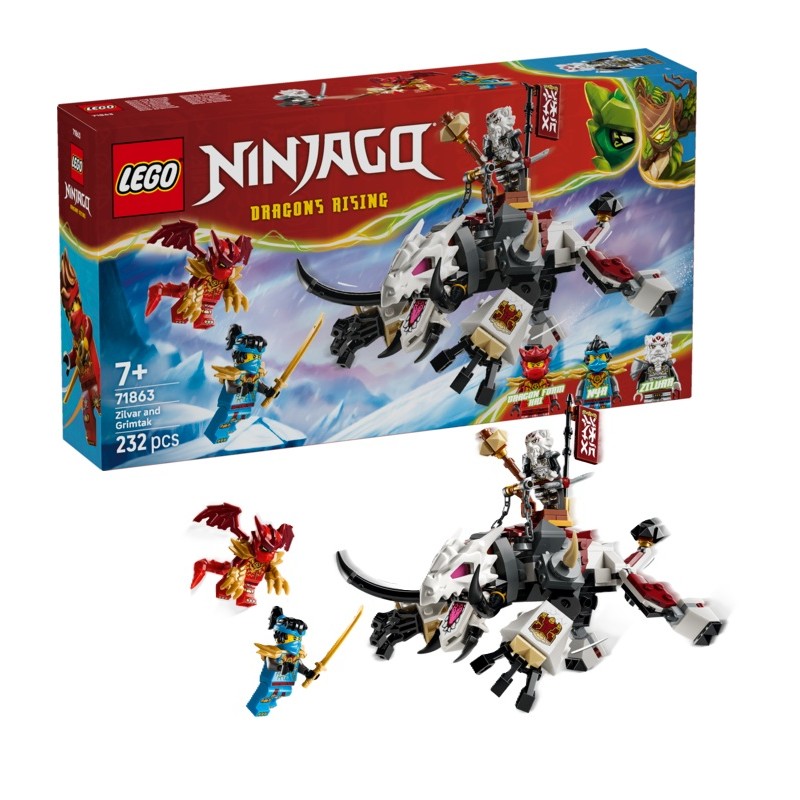 LEGO NINJAGO Zilvar y Bestia Dragón Grimtak