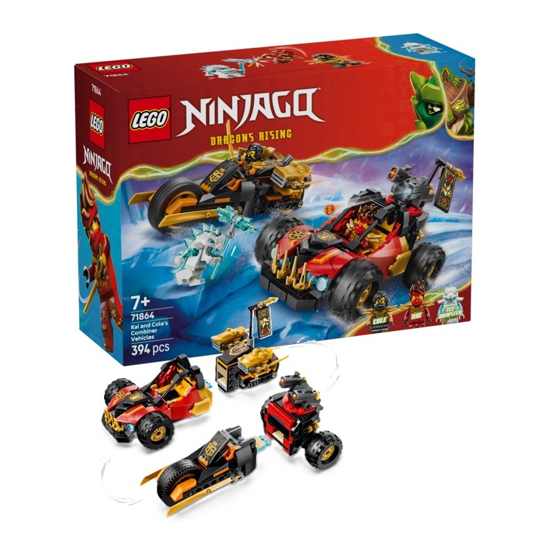 LEGO NINJAGO Vehículos Combinables de Kai y Cole