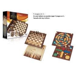 CAYRO : SET 5 JUEGOS en  MADERA « Edicion Plus »
