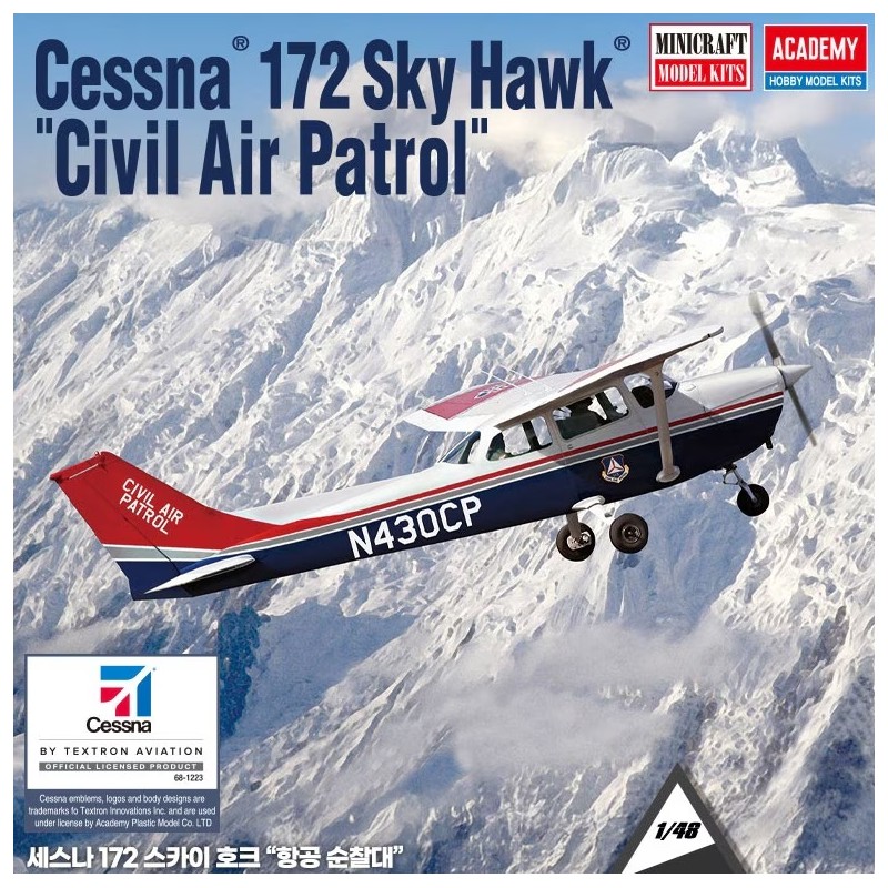 ACADEMY: Avión CESSNA 172 SKY HAWK   Escala 1:48