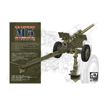 AFV CLUB : US 3 inch ANTI TANK GUN M5 ON CARRIAGE M1  escala 1:35