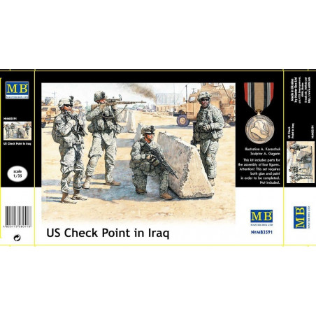 MASTER BOX : U.S. CHECK POINT IN IRAQ 2010 (4 FIGURAS)  escalas 1:35