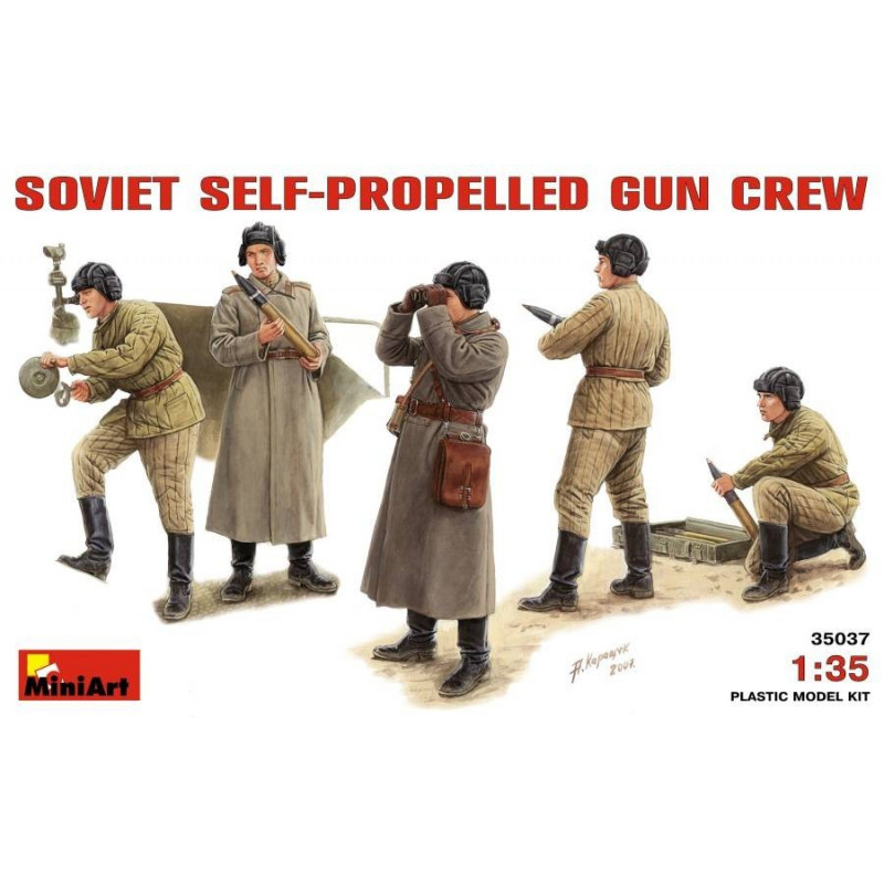 MINIART : SOVIET SELF PROPELLED GUN CREW escala 1:35