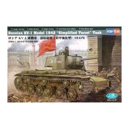 HOBBY-BOSS : TANQUE RUSO KV-1 MODELO 1942 SIMPLIFED TURRENT escala 1:48