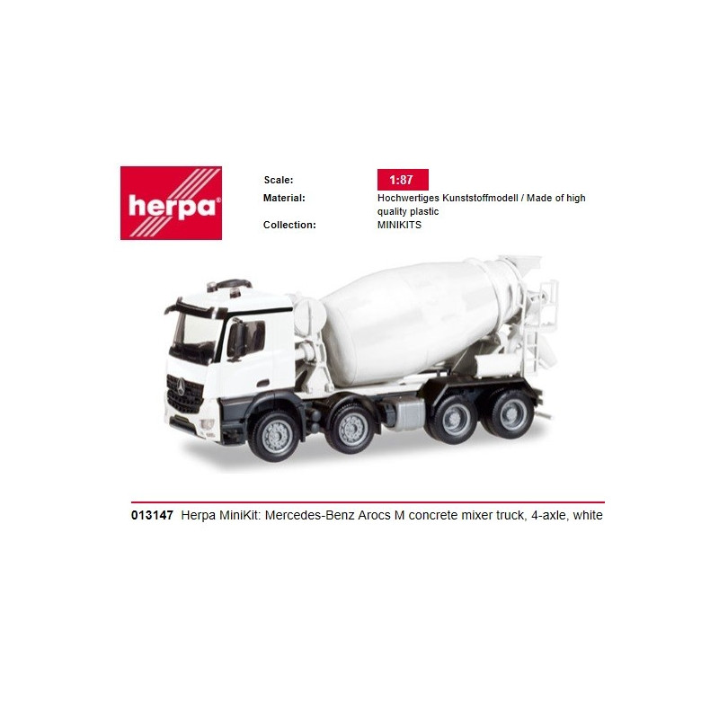 Herpa MiniKit : Mercedes-Benz Arocs M concrete mixer  Escala  1:87