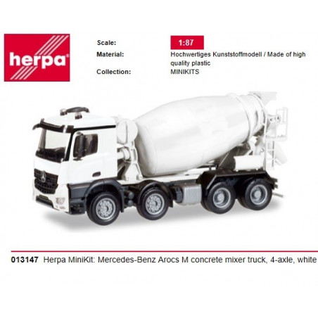 Herpa MiniKit : Mercedes-Benz Arocs M concrete mixer  Escala  1:87