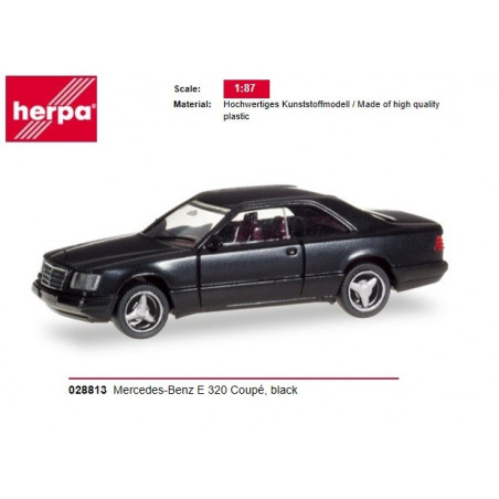 HERPA : Mercedes-Benz E 320 Coupé, black   escala 1:87