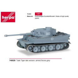Herpa Military : Tank Tiger late version, armed forces grey   Escala  1:87