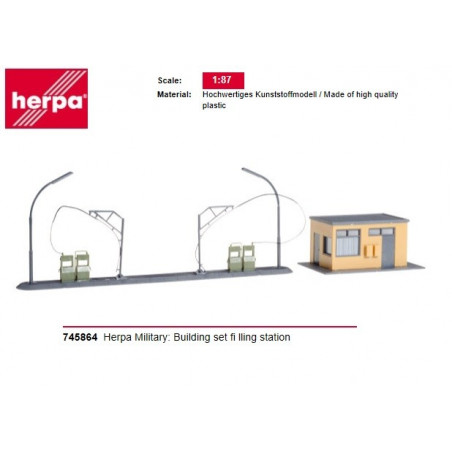 Herpa Military : Building set fi lling station     Escala  1:87