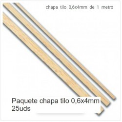 DISMOER : CHAPA TILO  0,6 x 4 mm  ( 25 unidades )