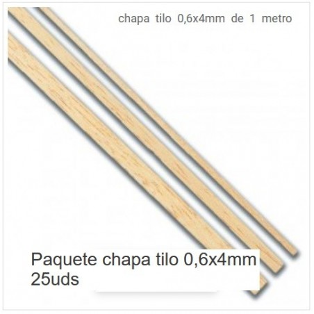 DISMOER : CHAPA TILO  0,6 x 4 mm  ( 25 unidades )