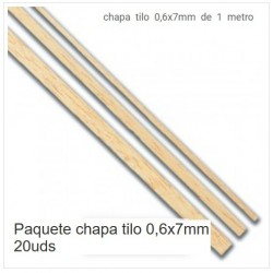 DISMOER : CHAPA TILO  0,6 x 7 mm  ( 20 unidades )