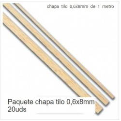 DISMOER : CHAPA TILO  0,6 x 8 mm  ( 20 unidades )