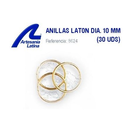 ARTESANIA LATINA : ANILLAS LATON diametro 10 mm (30 Unidades)