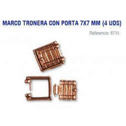 ARTESANIA LATINA : MARCO TRONERA CON PUERTA 7 x 7 mm (4 unidades)