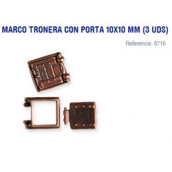 ARTESANIA LATINA : MARCO TRONERA CON PUERTA 10x10 mm (3 unidades)