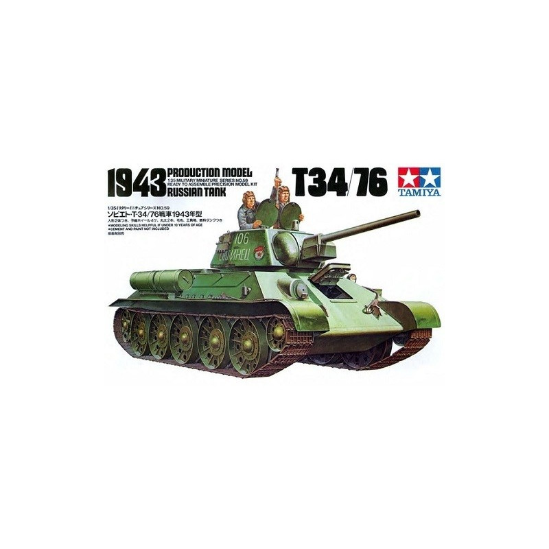 TAMIYA : T 34  76  -  1943   escala 1:35