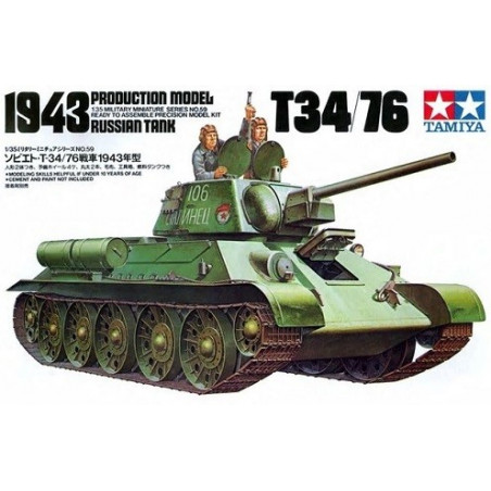 TAMIYA : T 34  76  -  1943   escala 1:35