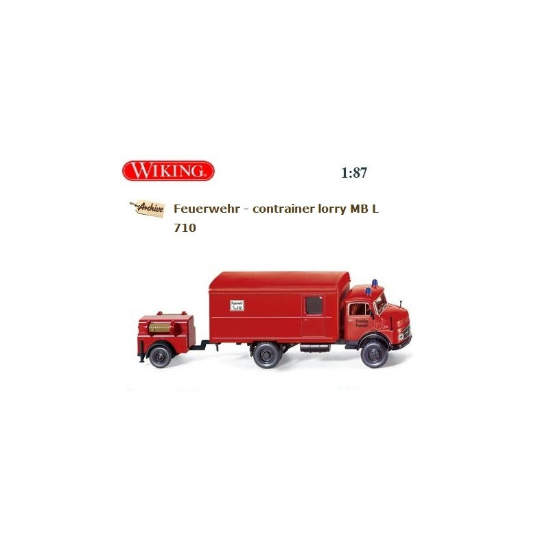 WIKING : CAMION BOMBEROS Mercedes L 710   escala 1:87