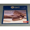 AMATI : Bote antiguo en madera y metal   70 mm