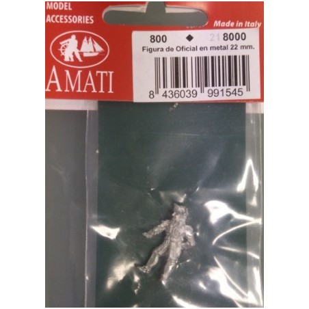 AMATI : Figura de Oficial en metal 22 mm