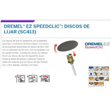 DREMEL : EZ SPEEDCLIC DISCOS DE LIJAR (SC413)
