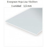 EVERGREEN : HOJA LISA  1 unidad  15 x 30 cm - 1,5  mm.