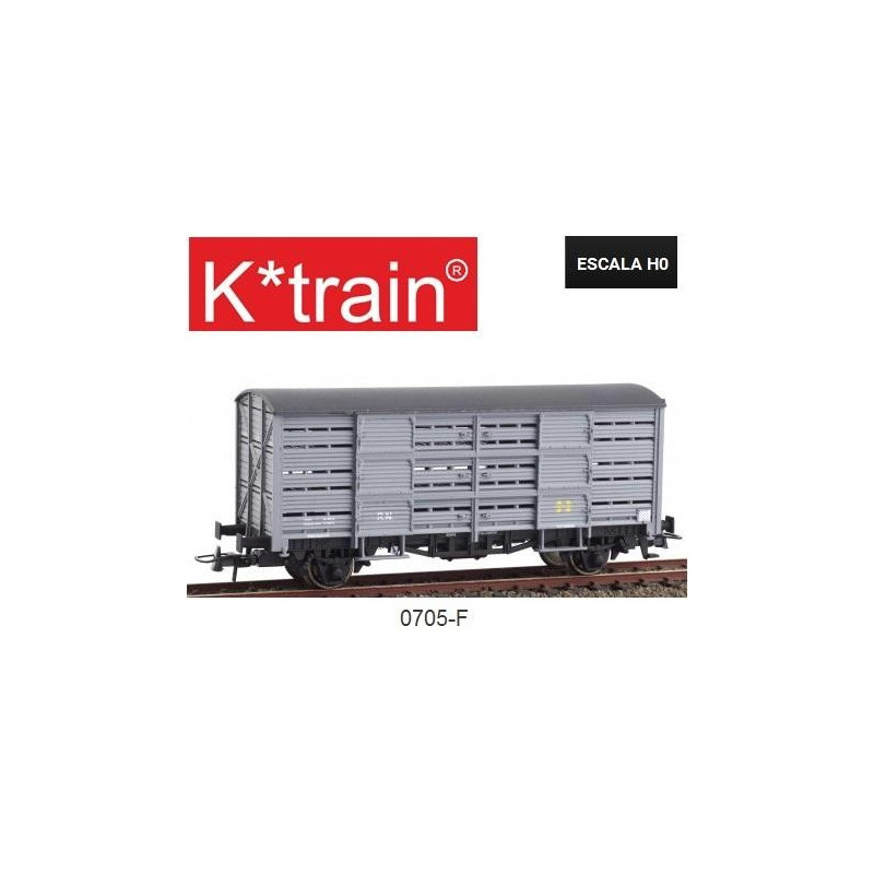 K-TRAIN  :  JAULA GANADO Epoca III Gris FG-396009    Escala HO