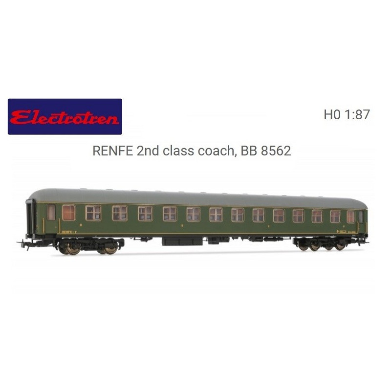 ELECTROTREN : COCHE 8000 RENFE 2ª clase BB8562 Epoca III Escala HO