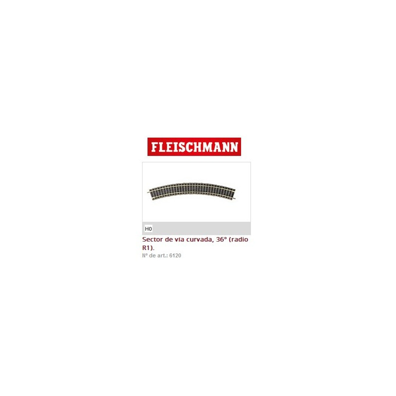 FLEISCHMAN : VIA CURVA R1 Ext.746 mm   Escala HO