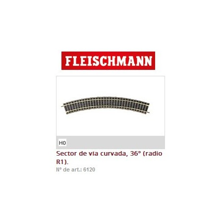 FLEISCHMAN : VIA CURVA R1 Ext.746 mm   Escala HO