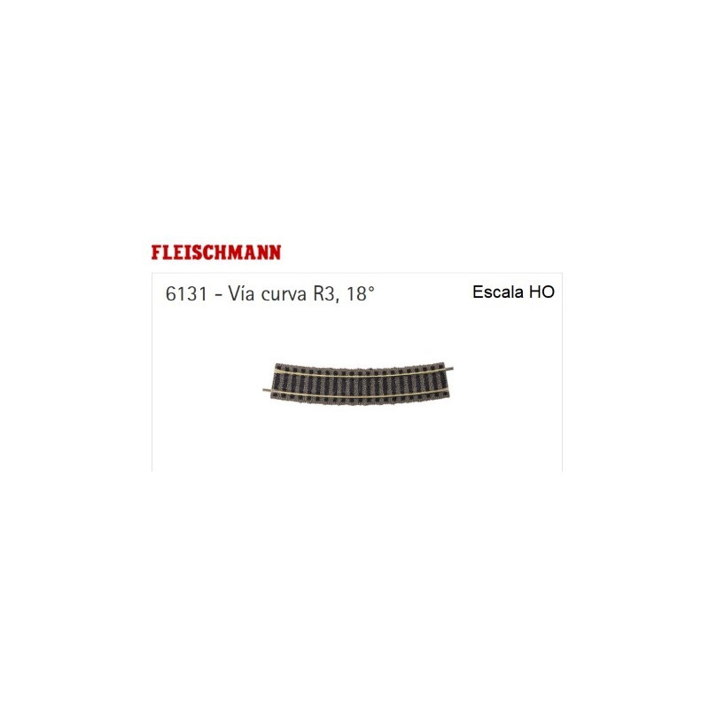 FLEISCHMANN :  VIA CURVA R3  Ext. 967 mm   Escala HO