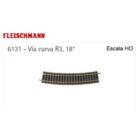 FLEISCHMANN :  VIA CURVA R3  Ext. 967 mm   Escala HO