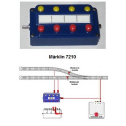 MARKLIN : PUPITRE DISTRIBUIDOR de CORRIENTE a 4 CIRCUITOS