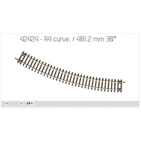 ROCO Line : VIA CURVA  R4  481,2 mm   Escala HO
