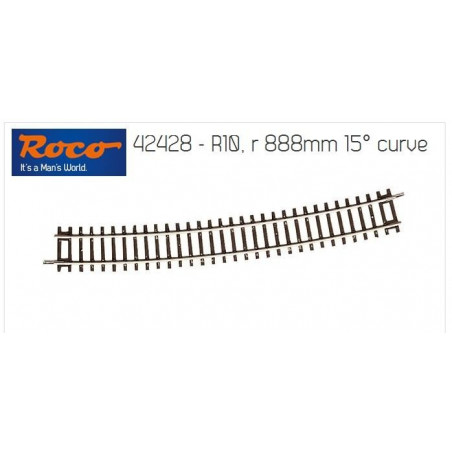 ROCO Line : VIA CURVA  R10   r .888 mm  15°