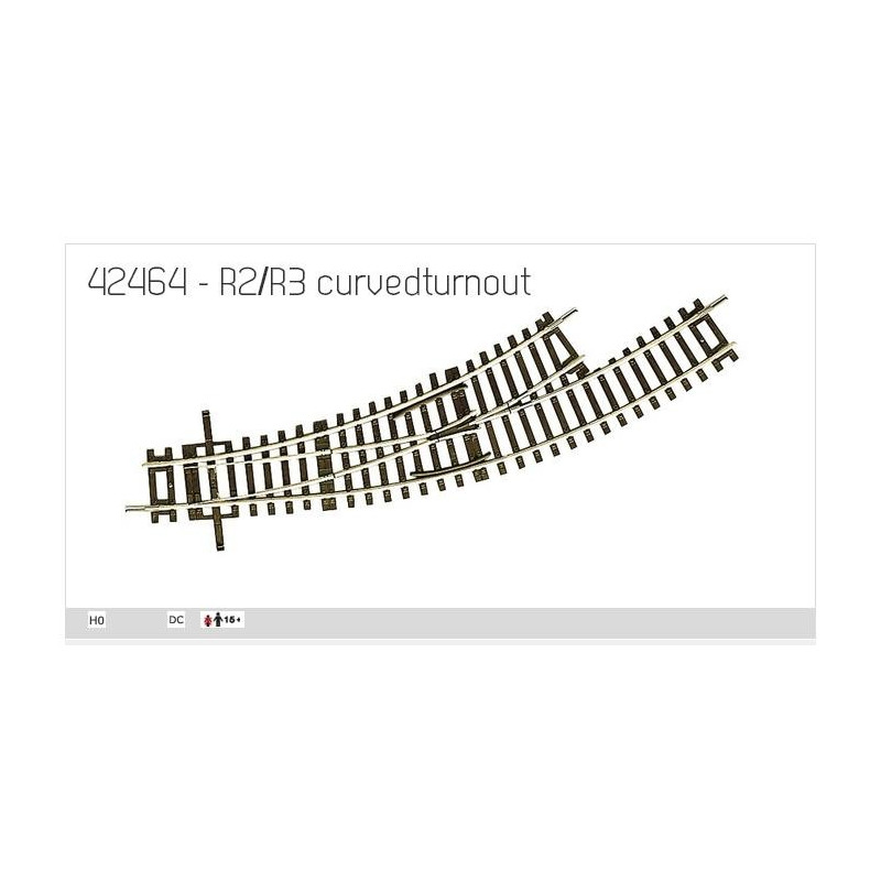 ROCO Line : DESVIO CURVO IZQUIERDA R2  R3