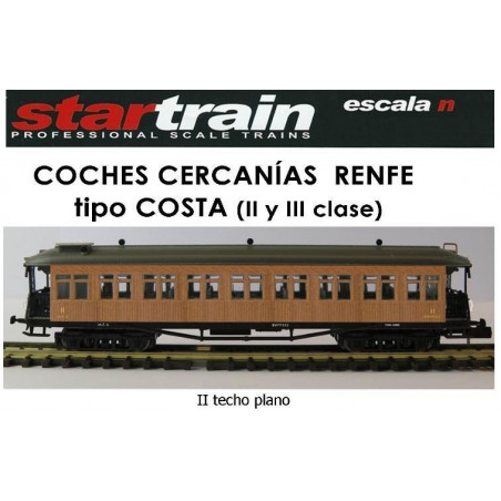 STAR TRAIN : Coche COSTA II Renfe BB-2387 techo plano  Escala  N