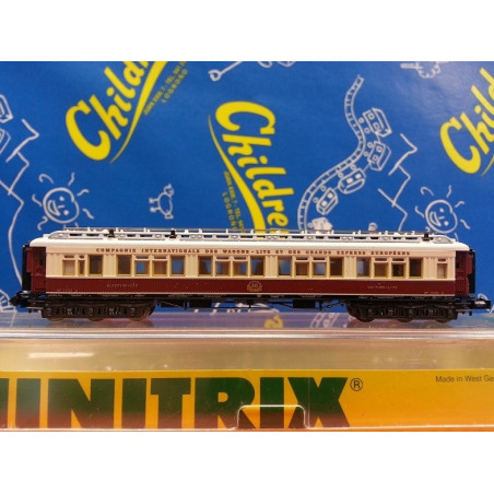 MINITRIX : COCHE DE PASAJEROS « ORIENT EXPRESS  con luz   Escala N